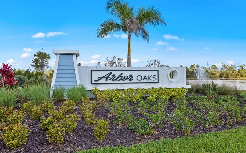 Arbor Oaks entrance sign