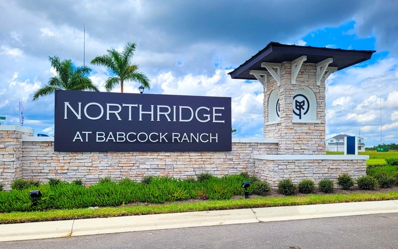 Babcock-Northridge entrance sign