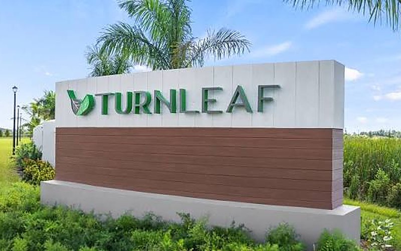 Turnleaf entrance sign